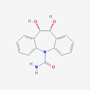 molecular formula C15H14N2O3 B116473 cis-10,11-Dihydroxy-10,11-dihydrocarbamazepine CAS No. 58955-94-5