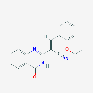 molecular formula C19H15N3O2 B11647843 (2E)-3-(2-ethoxyphenyl)-2-(4-oxo-3,4-dihydroquinazolin-2-yl)prop-2-enenitrile 