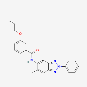 molecular formula C24H24N4O2 B11647861 3-butoxy-N-(6-methyl-2-phenyl-2H-benzotriazol-5-yl)benzamide 