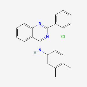 molecular formula C22H18ClN3 B11647905 2-(2-chlorophenyl)-N-(3,4-dimethylphenyl)quinazolin-4-amine 