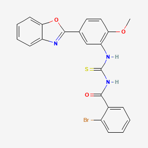 molecular formula C22H16BrN3O3S B11648383 N-{[5-(1,3-benzoxazol-2-yl)-2-methoxyphenyl]carbamothioyl}-2-bromobenzamide 