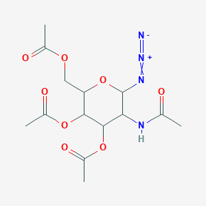 molecular formula C14H20N4O8 B116485 (5-Acetamido-3,4-diacetyloxy-6-azidooxan-2-yl)methyl acetate CAS No. 39541-20-3