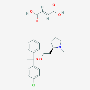 (2R)-2-[2-[(1R)-1-(4-Chlorophenyl)-1-phenylethoxy]ethyl]-1-methylpyrrolidin-1-ium;(E)-4-hydroxy-4-oxobut-2-enoate