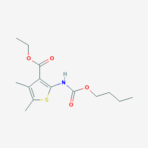 molecular formula C14H21NO4S B11652256 Ethyl 2-[(butoxycarbonyl)amino]-4,5-dimethylthiophene-3-carboxylate 