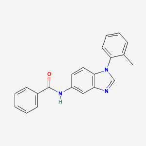 molecular formula C21H17N3O B11652824 N-[1-(2-methylphenyl)-1H-benzimidazol-5-yl]benzamide 