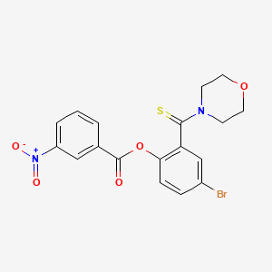 molecular formula C18H15BrN2O5S B11652969 [4-bromo-2-(morpholine-4-carbothioyl)phenyl] 3-nitrobenzoate 