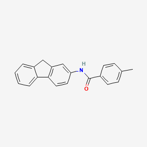 molecular formula C21H17NO B11652974 n-(9h-Fluoren-2-yl)-4-methylbenzamide CAS No. 74925-70-5