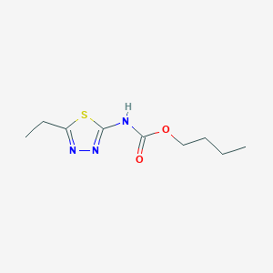 molecular formula C9H15N3O2S B11653654 butyl N-(5-ethyl-1,3,4-thiadiazol-2-yl)carbamate 