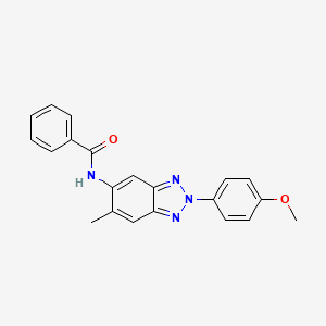 molecular formula C21H18N4O2 B11653935 N-[2-(4-methoxyphenyl)-6-methyl-2H-benzotriazol-5-yl]benzamide 