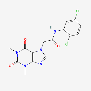 molecular formula C15H13Cl2N5O3 B11654187 N-(2,5-dichlorophenyl)-2-(1,3-dimethyl-2,6-dioxopurin-7-yl)acetamide 