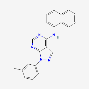 molecular formula C22H17N5 B11654317 1-(3-methylphenyl)-N-(naphthalen-1-yl)-1H-pyrazolo[3,4-d]pyrimidin-4-amine 