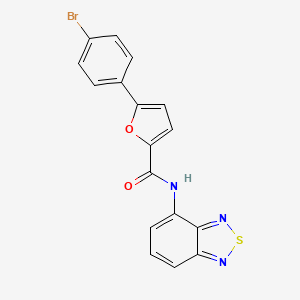molecular formula C17H10BrN3O2S B11654435 N-(2,1,3-benzothiadiazol-4-yl)-5-(4-bromophenyl)furan-2-carboxamide 