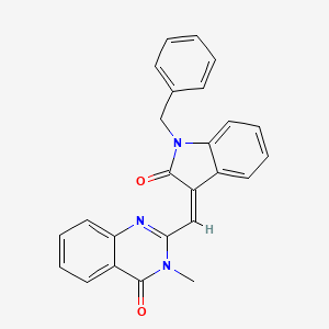 molecular formula C25H19N3O2 B11654681 2-[(Z)-(1-benzyl-2-oxo-1,2-dihydro-3H-indol-3-ylidene)methyl]-3-methylquinazolin-4(3H)-one 