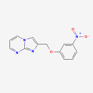 molecular formula C13H10N4O3 B11654909 2-[(3-Nitrophenoxy)methyl]imidazo[1,2-a]pyrimidine 