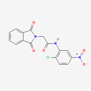 molecular formula C16H10ClN3O5 B11654945 N-(2-chloro-5-nitrophenyl)-2-(1,3-dioxo-1,3-dihydro-2H-isoindol-2-yl)acetamide CAS No. 6117-45-9
