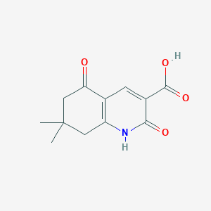 molecular formula C12H13NO4 B011655 7,7-Dimethyl-2,5-dioxo-1,2,5,6,7,8-hexahydroquinoline-3-carboxylic acid CAS No. 106551-79-5