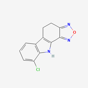 molecular formula C12H8ClN3O B11655041 9-chloro-5,10-dihydro-4H-[1,2,5]oxadiazolo[3,4-a]carbazole 
