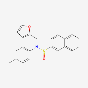 molecular formula C22H19NO2S B11655110 N-(2-furylmethyl)-N-(4-methylphenyl)-2-naphthalenesulfinamide 