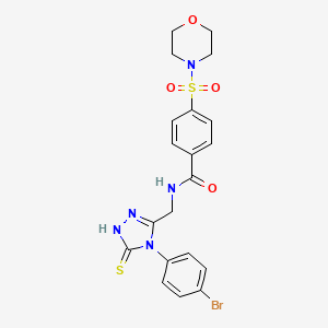 molecular formula C20H20BrN5O4S2 B11655168 N-{[4-(4-bromophenyl)-5-thioxo-4,5-dihydro-1H-1,2,4-triazol-3-yl]methyl}-4-(morpholin-4-ylsulfonyl)benzamide 