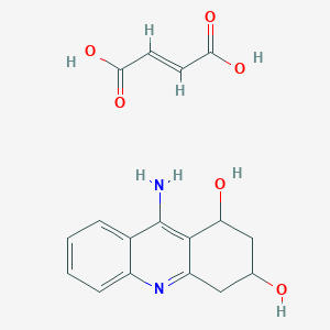 molecular formula C13H14N2O2.C4H4O4 B116554 1,2,3,4-Tetrahydro-9-amino-1,3-acridinediol (Z)-2-butenedioate (1:1) CAS No. 144526-55-6