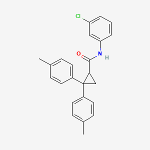 molecular formula C24H22ClNO B11655945 N-(3-chlorophenyl)-2,2-bis(4-methylphenyl)cyclopropanecarboxamide 