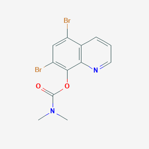 molecular formula C12H10Br2N2O2 B11656084 (5,7-dibromoquinolin-8-yl) N,N-dimethylcarbamate 