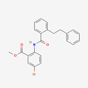 molecular formula C23H20BrNO3 B11656365 Methyl 5-bromo-2-({[2-(2-phenylethyl)phenyl]carbonyl}amino)benzoate 