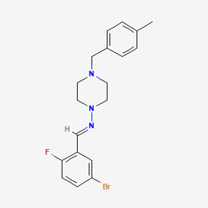 molecular formula C19H21BrFN3 B11656401 (5-Bromo-2-fluoro-benzylidene)-[4-(4-methyl-benzyl)-piperazin-1-yl]-amine CAS No. 303102-24-1