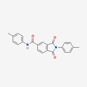molecular formula C23H18N2O3 B11656522 N,2-bis(4-methylphenyl)-1,3-dioxo-2,3-dihydro-1H-isoindole-5-carboxamide 