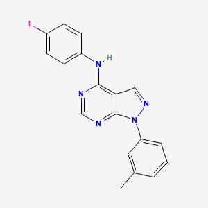 molecular formula C18H14IN5 B11656827 N-(4-iodophenyl)-1-(3-methylphenyl)-1H-pyrazolo[3,4-d]pyrimidin-4-amine 