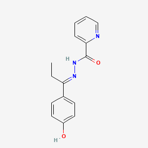 molecular formula C15H15N3O2 B11656913 N'-[(1E)-1-(4-hydroxyphenyl)propylidene]pyridine-2-carbohydrazide 