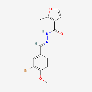 molecular formula C14H13BrN2O3 B11656932 N'-[(E)-(3-bromo-4-methoxyphenyl)methylidene]-2-methylfuran-3-carbohydrazide 