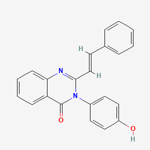 molecular formula C22H16N2O2 B11657052 3-(4-hydroxyphenyl)-2-[(E)-2-phenylethenyl]quinazolin-4-one CAS No. 936744-39-7