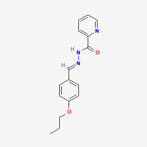 molecular formula C16H17N3O2 B11657487 N'-[(E)-(4-propoxyphenyl)methylidene]pyridine-2-carbohydrazide 