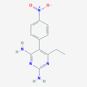 B116576 6-Ethyl-5-(4-nitrophenyl)pyrimidine-2,4-diamine CAS No. 71552-34-6