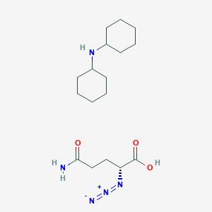 (2R)-5-amino-2-azido-5-oxopentanoic acid;N-cyclohexylcyclohexanamine