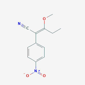 molecular formula C12H12N2O3 B116577 (Z)-3-methoxy-2-(4-nitrophenyl)pent-2-enenitrile CAS No. 885428-60-4