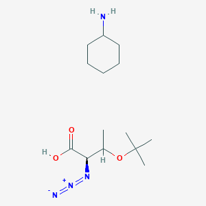 molecular formula C14H28N4O3 B1165786 D-azidothreonine tert-butyl ether CHA salt 