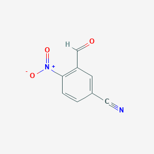 molecular formula C8H4N2O3 B116582 3-甲酰基-4-硝基苯甲腈 CAS No. 90178-82-8