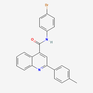 molecular formula C23H17BrN2O B11658216 N-(4-bromophenyl)-2-(4-methylphenyl)quinoline-4-carboxamide 