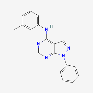 molecular formula C18H15N5 B11658306 N-(3-methylphenyl)-1-phenyl-1H-pyrazolo[3,4-d]pyrimidin-4-amine 