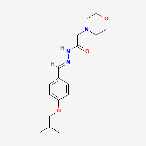 molecular formula C17H25N3O3 B11658418 N'-[(E)-[4-(2-Methylpropoxy)phenyl]methylidene]-2-(morpholin-4-YL)acetohydrazide 