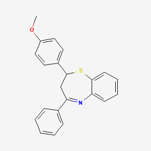 molecular formula C22H19NOS B11658553 2-(4-Methoxyphenyl)-4-phenyl-2,3-dihydro-1,5-benzothiazepine CAS No. 60246-77-7