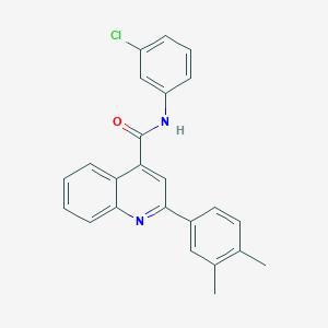 molecular formula C24H19ClN2O B11658643 N-(3-chlorophenyl)-2-(3,4-dimethylphenyl)quinoline-4-carboxamide 