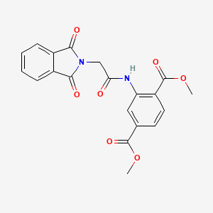 molecular formula C20H16N2O7 B11658662 dimethyl 2-{[(1,3-dioxo-1,3-dihydro-2H-isoindol-2-yl)acetyl]amino}terephthalate 