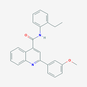 molecular formula C25H22N2O2 B11658770 N-(2-ethylphenyl)-2-(3-methoxyphenyl)quinoline-4-carboxamide 