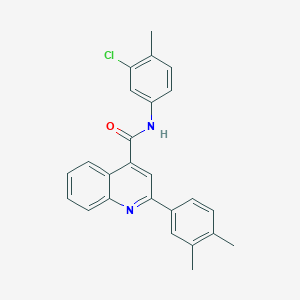 molecular formula C25H21ClN2O B11658899 N-(3-chloro-4-methylphenyl)-2-(3,4-dimethylphenyl)quinoline-4-carboxamide 