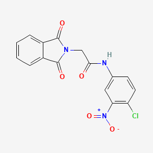 molecular formula C16H10ClN3O5 B11658964 N-(4-chloro-3-nitrophenyl)-2-(1,3-dioxo-1,3-dihydro-2H-isoindol-2-yl)acetamide 