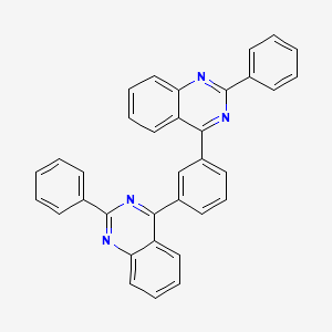 molecular formula C34H22N4 B11659068 2-Phenyl-4-[3-(2-phenylquinazolin-4-yl)phenyl]quinazoline 