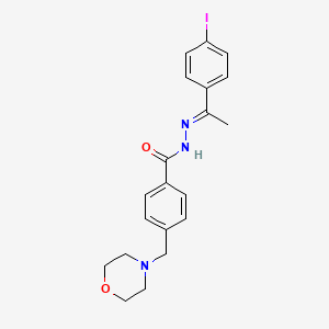 molecular formula C20H22IN3O2 B11659108 N'-[(1E)-1-(4-iodophenyl)ethylidene]-4-(morpholin-4-ylmethyl)benzohydrazide 